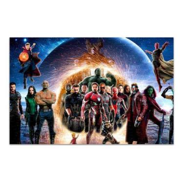 Imagem de Quebra-cabeça Personalizado Vingadores Ultimato 48 Peças - Pomps Geek