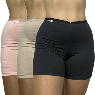 Imagem de Kit 3 Short Segunda Pele Calça Perna Anágua Feminino Adulto  AN001 - L