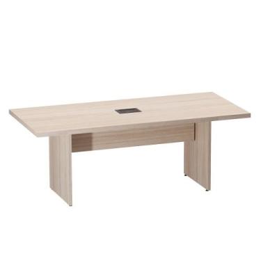 Imagem de Mesa De Reunião Retangular Com Power Box PE40 Pandin 2,00 M Casablanca