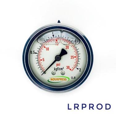 Imagem de Manômetro horizontal -diam.63mm (2. 1/2 ) com escala de 0-2 KGF/CM2 x 
