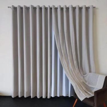 Imagem de Cortina Para Varal Linho Com Blackout 5,00x2,60 Ondulada - Salvatex Co