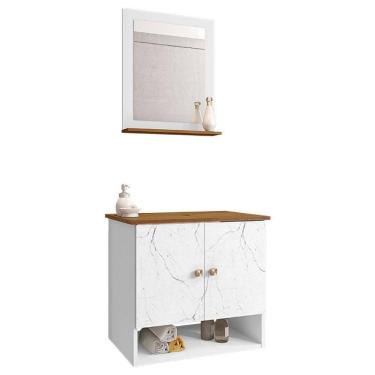 Imagem de Gabinete Armário 2 Portas Banheiro com Espelho Deli