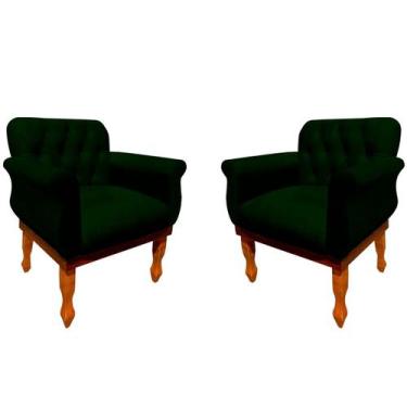 Imagem de Kit 02 Poltronas Para Sala de Estar Decorativa Cadeira Estofada Capito