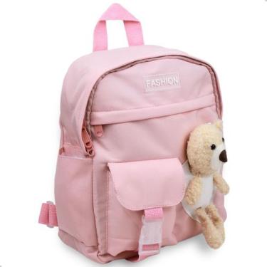 Imagem de Mochila Infantil Pequena 5 Compartimentos Urso Minimalista - KNIMP, Ro