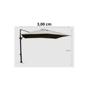 Imagem de Ombrelone Lateral 3 metros com base Giratória - SOMENTE COM ESTRUTURA 