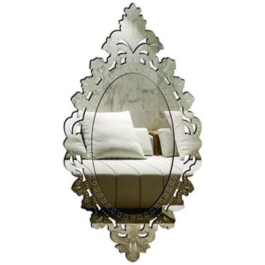 Imagem de Espelho Veneziano Decorativo Sala Quarto 48x90 3898 - CREATUS, prata
