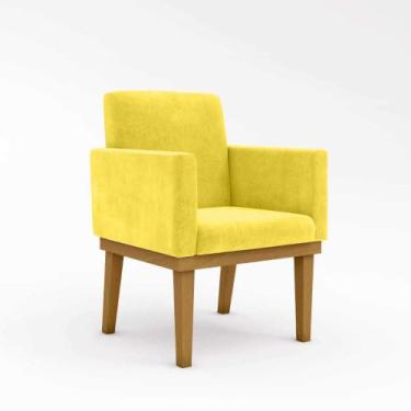 Imagem de Cadeira Reforçada para Mesa Jantar Estudos  Balaqui Decor, Amarelo