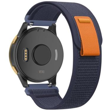Imagem de Koazon Pulseiras de relógio Trail Loop de nylon de 20 mm compatíveis com Garmin Forerunner 55/165/Vivoactive 5/6, pulseira de substituição esportiva macia e respirável ajustável para Garmin Venu Sq 2