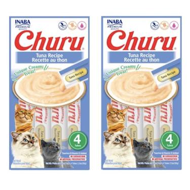 Imagem de Kit 02 Churu Petisco Para Gatos Vários Sabores Escolher Inaba - 8 Tubetes (Kit 2 unid. (8 Tubetes), Atum)