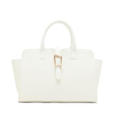 Imagem de Anne Klein Bolsa de fivela esculpida com alça conversível, Anne White, Anne White, Medium