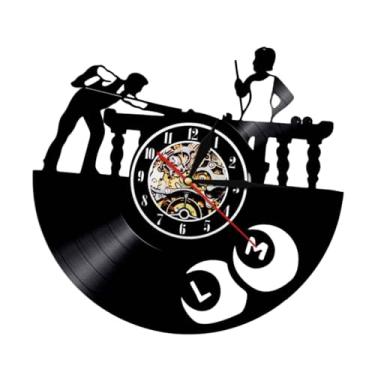 Imagem de WeiLaiKeQi Relógio de parede de disco de Relógio de Números da Arábia Estilo vintage Relógio de parede para pendurar para cozinha Quarto Entusiastas