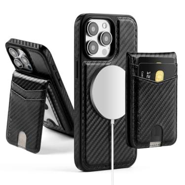 Imagem de SkyEagle Capa carteira magnética 2 em 1 removível para iPhone 13 Pro Max compatível com suporte para cartão, para mulheres e homens, couro PU bloqueio RFID slots de crédito, suporte, para Apple 13 Pro