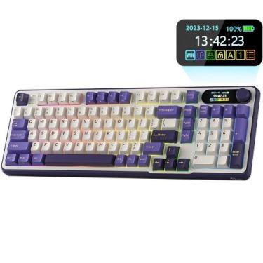 Imagem de Teclado Mecanico Royal Kludge RKS98 96% Sem Fio Switch Blue, Blackberr