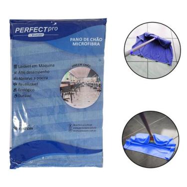 Imagem de Pano De Chão Multiuso Flanela Grande Limpeza Microfibra Perfect Pro 60