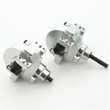Imagem de XBERSTAR RC Drive Diff Gear Box for HSP 1/10 94107 94106 94123 94108 RC Front Rear Gearbox Assembly Aluminum Alloy Differential Upgrade Parts (Silver)