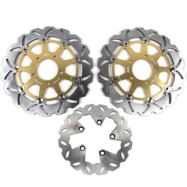 Imagem de Discos de freio dianteiros e traseiros flutuantes para Suzuki GSX600F Katana 600 2004-2006, GSF Bandit 650 S 2005-2006, acessórios de substituição de motocicleta dourados