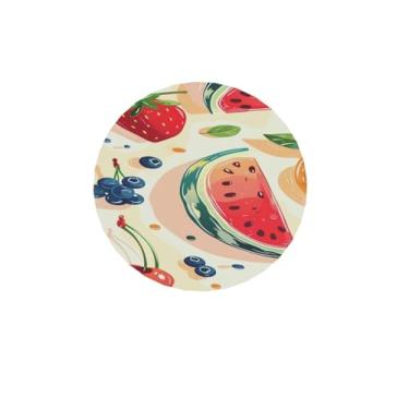 Imagem de Mouse Pad Círculo O Mundo Colorido Das Frutas