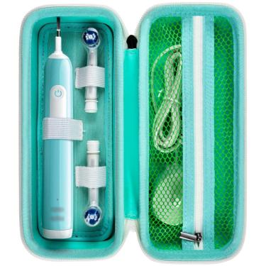 Imagem de Estojo de viagem para escova de dentes Comecase Green para Oral-B e Philips