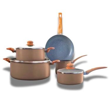 Imagem de Conjunto Panelas Design Moderno  Tampas  Vidro Temperado Moderno - Loj