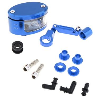 Imagem de Windance Copo de reservatório de óleo fluido de cilindro de embreagem de freio universal para motocicleta (azul) (azul)