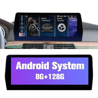 Imagem de Pioowirk Navegador GPS automotivo Android 12 áudio estéreo para BMW série 3 5 E90 E60 com sistema iDrive tela sensível ao toque Blu-ray de 12,3 polegadas CarPlay (sistema E90 CIC Octa Core 8 GB RAM