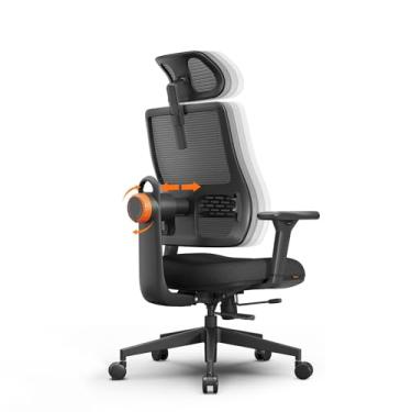 Imagem de Newtral Cadeira de escritório ergonômica com suporte lombar adaptável - Cadeira de mesa com encosto alto com encosto de cabeça ajustável, apoio de braço 3D, profundidade e altura ajustáveis do