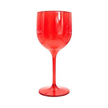 Imagem de Kit 8 Taças De Vinho De Acrílico Cristal 260ml Drink - M&Ca Plásticos,