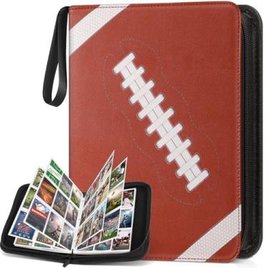 Imagem de Homthy 900 Bolsos Fichário De Cartas Colecionáveis, Porta-Cartas De Futebol Com Mangas, Álbum De Colecionadores, Adequado Para Cartas Colecionáveis De Beisebol, Basquete, Esportes, Mtg, Tcg