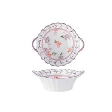 Imagem de Conjunto de louça e tigela personalizada de estilo japonês, utensílios de mesa de cerâmica para restaurante doméstico, hotel, arroz, tigela de sopa, tigela de cerâmica - tigela de orelha dupla de 19