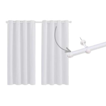 Imagem de Cortina Para Quarto Com Varão Incluso Kit Completo Oxford - Casa Armaz