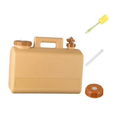 Imagem de oshhni 20 l Tanque de recipiente de água Campo de limpeza fácil com Spigot Water Jug para cozinhar caminhadas de mochila RV Auto, Cáqui