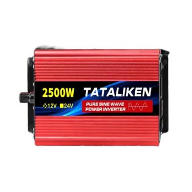Imagem de Inversor de tensão solar de 2500W, onda senoidal pura, 700W real, 12v-110v, ideal para veículos e pequenas instalações de geração de energia solar, com 90 dias de garantia de fabricação.