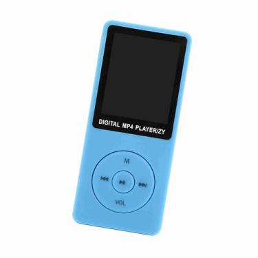 Imagem de Leitor de Música Com Alto-falante, 1.8in Tela Plug Recarregável Digital Audio Player Portátil 32GB MP4 Player para Aprendizagem Em Entretenimento (Azul)