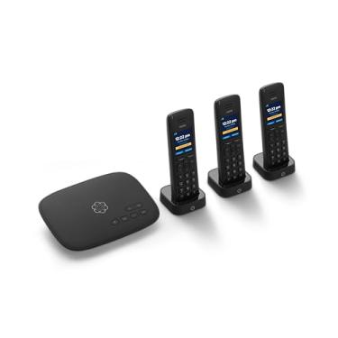 Imagem de Ooma Telo VoIP Serviço de telefone doméstico gratuito Internet com 3 aparelhos HD3. Substituição de telefone fixo acessível. Chamadas ilimitadas em todo o país. Máquina de atender atender chamadas. Opção para bloquear robôs.