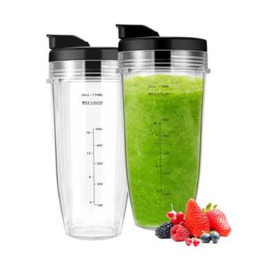 Imagem de Copo de reposição para copos Ninja de 680 g com tampas Sip & Sep, peças de reposição compatíveis com liquidificadores Ninja Auto IQ Series BL450 BL480 BL481 BL482 BL490 BL640 BL642 BL682