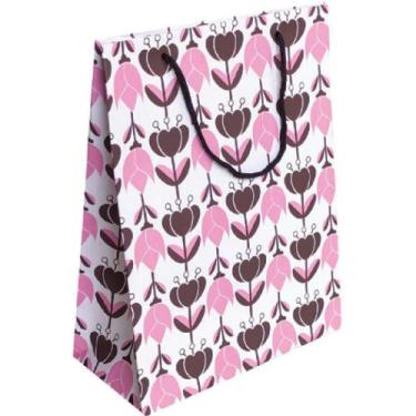 Imagem de Sacola para Presente Decorada FEMININA/AMOR Grande 40X29X12CM Pacote c