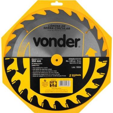 Imagem de Lamina serra circular vídea 350x30x3,8mm 24 dentes 3800 rpm para madei
