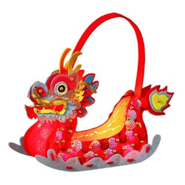Imagem de oshhni Kits de artesanato de arte feita à mão artesanal criativa Diy Saco de costura Material Dragon Boat Festival Decoração para iniciantes adultos meninos, Vermelho