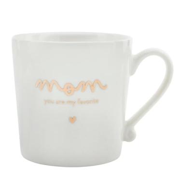 Imagem de Santa Barbara Designs Studio Caneca de café para presente de dia das mães, folha dourada, com detalhes em cerâmica, xícara de café ou chá, 400 ml, Mom You Are My Favorite