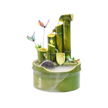 Imagem de Fonte de mesa fonte de mesa mesa mesa decoração de água fonte decoração interior fonte atomizada mesa sala de estar quarto mesa chinesa fonte de meditação (tamanho: B)