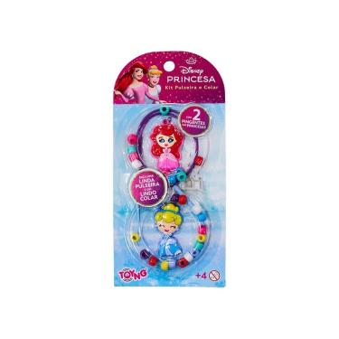 Imagem de Brinquedo Kit Pulseira E Colar Princesas Cinderela E Ariel Toyng