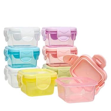Imagem de Conjunto de 8 Potes Pequenos para Alimentos, Porta Papinha Hermético, Multicolorido
