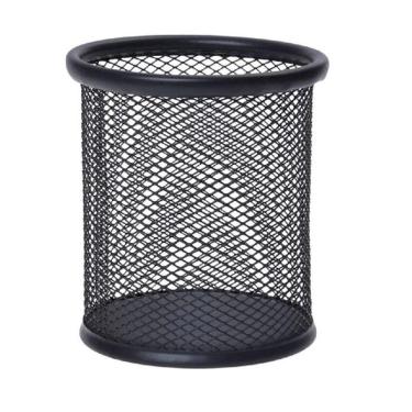 Imagem de Porta Caneta Lápis Redondo Aramado Preto 9X10 Cm By Office