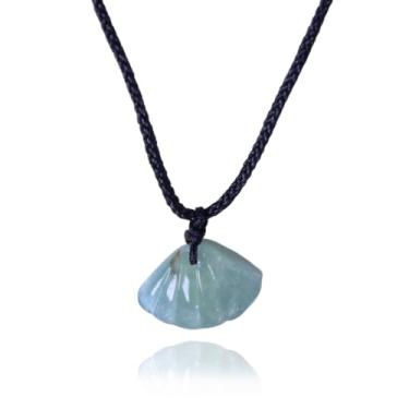 Imagem de NW Caixa misteriosa pequena, colar de água-marinha natural, genuíno, esculpido, azul, pingente de cristal, acessórios, mulheres, meninas, adolescentes, pedra de nascimento de março, gargantilha feita