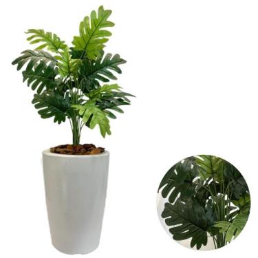 Imagem de Planta Artificial Bananinha Com Vaso Cone Polietileno Casa - PlantaImp