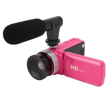 Imagem de Câmera de Vídeo Digital de 16MP, 1080p HD Com Microfone Com Microfone, Zoom Digital 16x, Tela de 2,4 Polegadas para Vlogging, Entrevistas, Eventos Esportivos, Música,