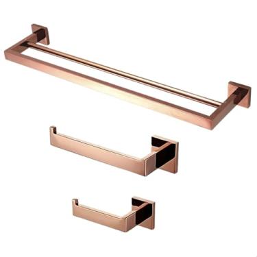 Imagem de SOFTINOX Kit de Acessórios para Banheiro em Aço Inox, 3 Peças (Rose)