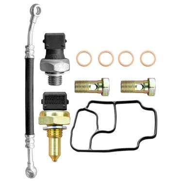 Imagem de Kit de vedação do filtro de óleo do motor adequado para BMW E46 E39 E53 E85 325Ci 530i X5 Z3, substituição de mangueira de linha de suprimento de óleo 11361705532 11421719855