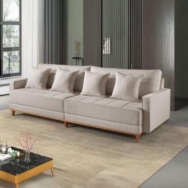 Imagem de Sofá 3 Lugares 240Cm Base em Madeira Maciça Viena