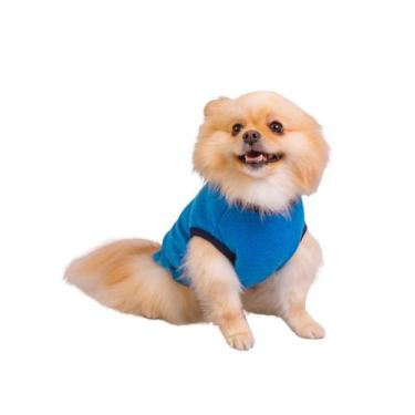 Imagem de Roupa Pet Soft Bouclê Peluciado Azul Claro - LUVY PET, PP